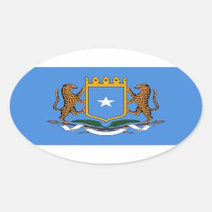 Wapenstaart van Somalië Ovale Sticker