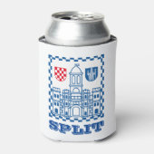 Wapenstaart van Split, Kroatië Blikjeskoeler (Blikje Voorkant)