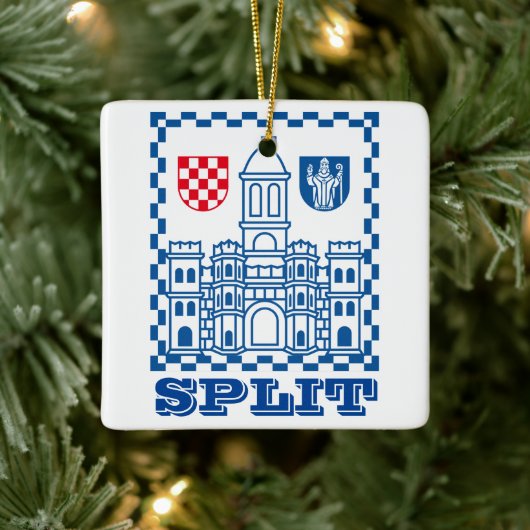 Wapenstaart van Split, Kroatië Keramisch Ornament (Boom)