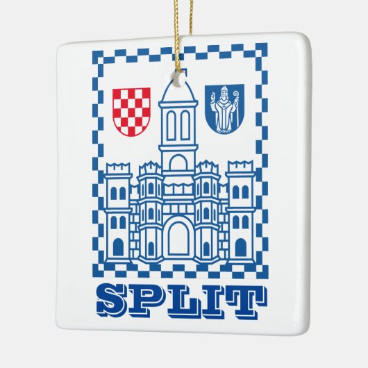 Wapenstaart van Split, Kroatië Keramisch Ornament (Links)
