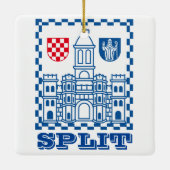 Wapenstaart van Split, Kroatië Keramisch Ornament (Achterkant)