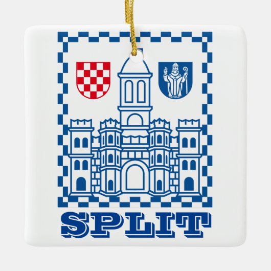 Wapenstaart van Split, Kroatië Keramisch Ornament (Voorkant)