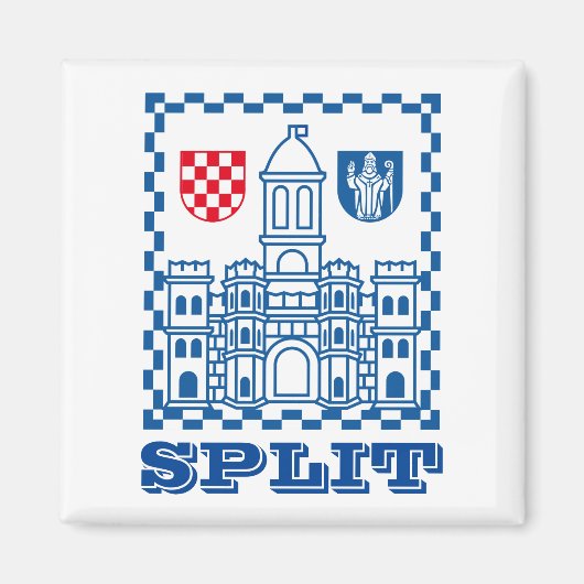 Wapenstaart van Split, Kroatië Magneet (Voorkant)