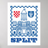 Wapenstaart van Split, Kroatië Poster (Voorkant)