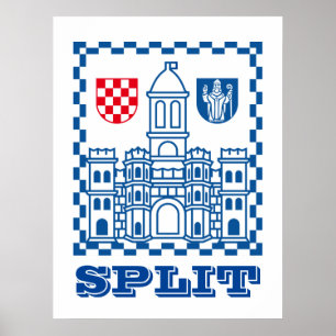 Wapenstaart van Split, Kroatië Poster