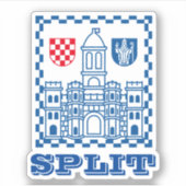 Wapenstaart van Split, Kroatië Sticker (Voorkant)
