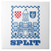 Wapenstaart van Split, Kroatië Tegeltje (Voorkant)