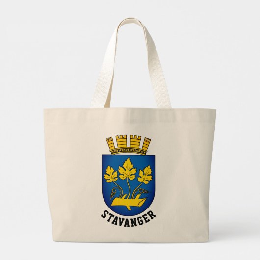 Wapenstaart van Stavanger, Noorwegen Grote Tote Bag (Achterkant)