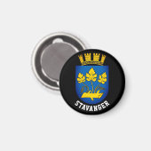 Wapenstaart van Stavanger, Noorwegen Magneet (Voorkant / Achterkant)