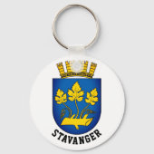 Wapenstaart van Stavanger, Noorwegen Sleutelhanger (Voorkant)