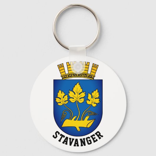 Wapenstaart van Stavanger, Noorwegen Sleutelhanger (Voorkant)