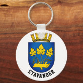 Wapenstaart van Stavanger, Noorwegen Sleutelhanger (Voorkant)