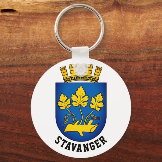 Wapenstaart van Stavanger, Noorwegen Sleutelhanger (Voorkant)