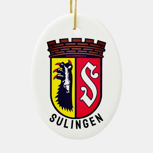 Wapenstaart van Sulingen, Duitsland Keramisch Ornament (Achterkant)