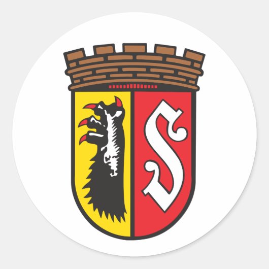 Wapenstaart van Sulingen, Duitsland Ronde Sticker (Voorkant)