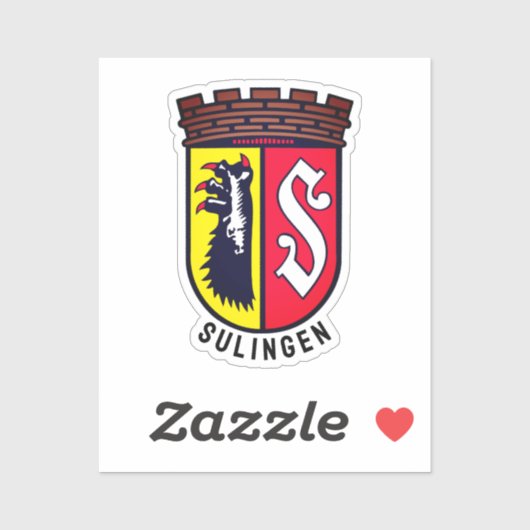 Wapenstaart van Sulingen, Duitsland Sticker (Vel)