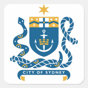 Wapenstaart van Sydney, Australië Vierkante Sticker