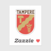 Wapenstaart van Tampere, Finland Sticker (Vel)