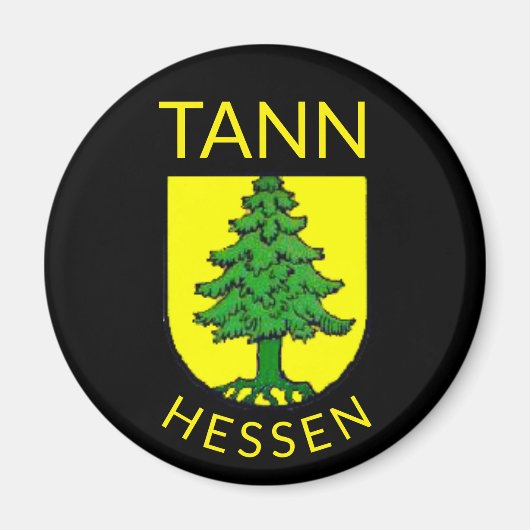 Wapenstaart van Tann, Hesse (Duitsland) Magneet (Voorkant)