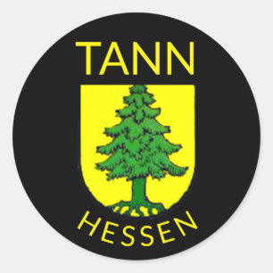 Wapenstaart van Tann, Hesse (Duitsland) Ronde Sticker