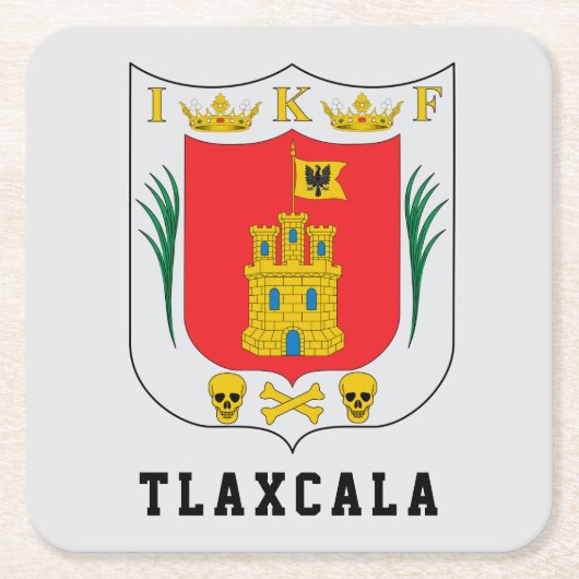 Wapenstaart van Tlaxcala, Mexico Kartonnen Onderzetters (Voorkant)