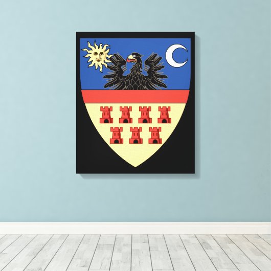 Wapenstaart van Transsylvanië Canvas Afdruk (Insitu (Houten vloer))