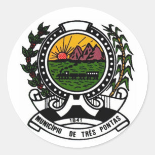 Wapenstaart van Três Pontas, Minas Gerais - BRAZI Ronde Sticker