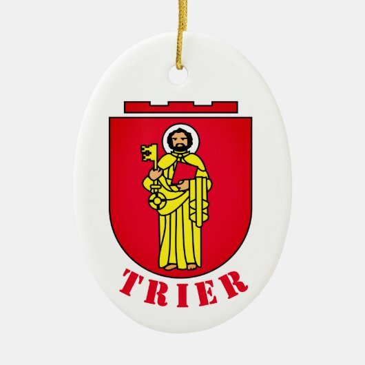 Wapenstaart van Trier, Duitsland Keramisch Ornament (Voorkant)