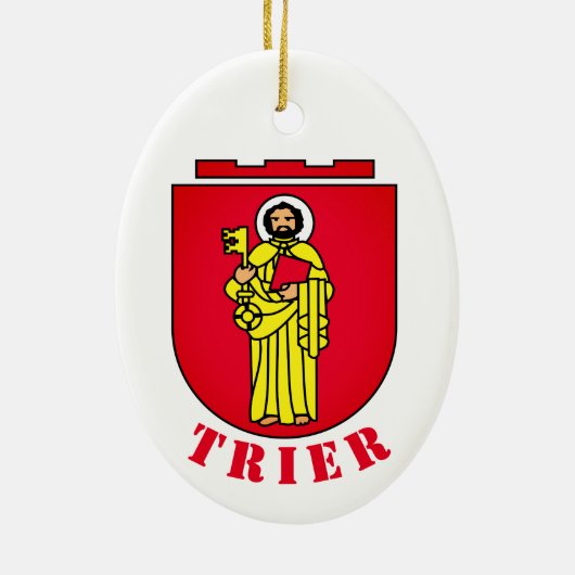 Wapenstaart van Trier, Duitsland Keramisch Ornament (Achterkant)