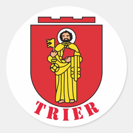 Wapenstaart van Trier, Duitsland Ronde Sticker (Voorkant)