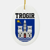 Wapenstaart van Trogir, Kroatië Keramisch Ornament (Voorkant)