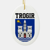 Wapenstaart van Trogir, Kroatië Keramisch Ornament (Achterkant)