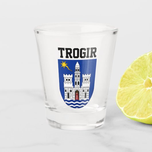 Wapenstaart van Trogir, Kroatië Shot Glas (Voorkant)