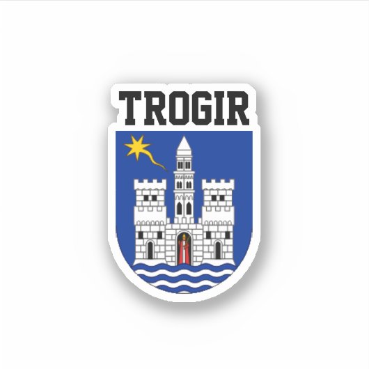 Wapenstaart van Trogir, Kroatië Sticker (Voorkant)