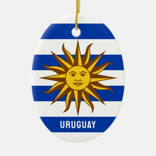 Wapenstaart van Uruguay Keramisch Ornament (Voorkant)