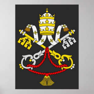 Wapenstaart van Vaticaanstad Poster