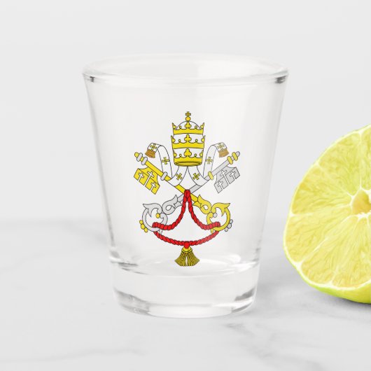Wapenstaart van Vaticaanstad Shot Glas (Voorkant)