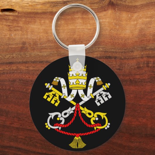 Wapenstaart van Vaticaanstad Sleutelhanger (Voorkant)