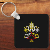 Wapenstaart van Vaticaanstad Sleutelhanger (Voorkant)