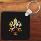 Wapenstaart van Vaticaanstad Sleutelhanger (Achterkant)