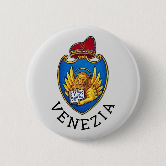 Wapenstaart van Venetië, Italië Ronde Button 5,7 Cm (Voorkant)