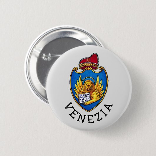 Wapenstaart van Venetië, Italië Ronde Button 5,7 Cm (Voorkant /achterkant)