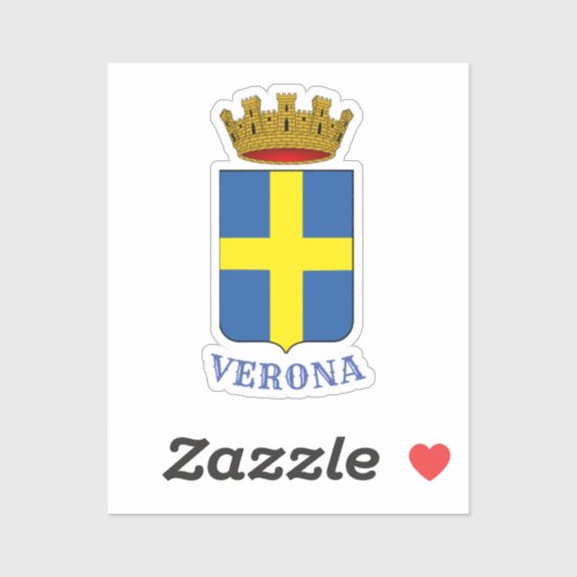 Wapenstaart van Verona, Italië Sticker (Vel)