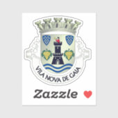 Wapenstaart van Vila Nova de Gaia, PORTUGAL Sticker (Vel)