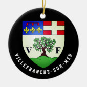 Wapenstaart van Villefranche-sur-Mer, Frankrijk Keramisch Ornament (Voorkant)