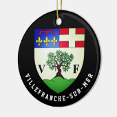 Wapenstaart van Villefranche-sur-Mer, Frankrijk Keramisch Ornament (Links)