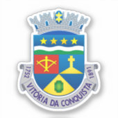 Wapenstaart van Vitória da Conquista (BRAZILIË) Cl Sticker (Voorkant)