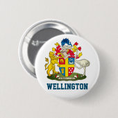 Wapenstaart van Wellington, Nieuw-Zeeland Ronde Button 5,7 Cm (Voorkant /achterkant)