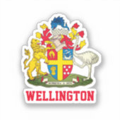 Wapenstaart van Wellington, Nieuw-Zeeland Sticker (Voorkant)