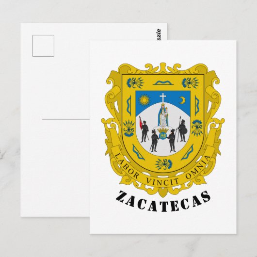 Wapenstaart van Zacatecas, Mexico Briefkaart (Voorkant / Achterkant)